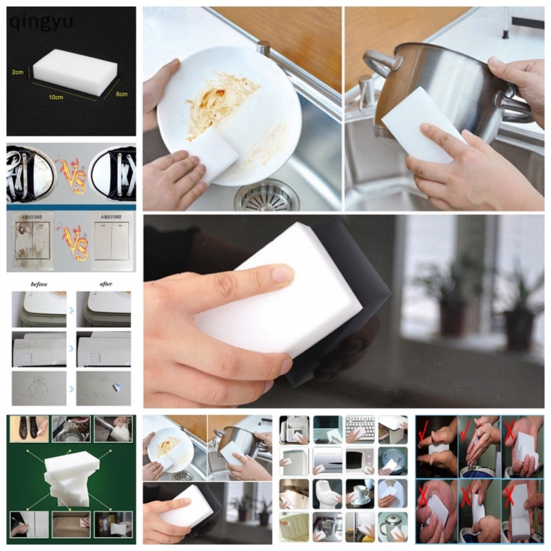 Set 10 / 20 Miếng Xốp Mềm Dùng Để Lau Chùi Vệ Sinh Đa Năng Tiện Dụng