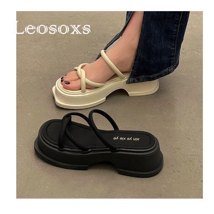 Leosoxs dép sandal nữ dép nữ dép bánh mì nữ dép bánh mì Chống Trượt 070621