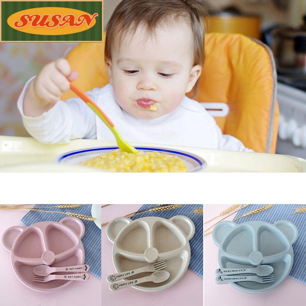 SUSANS Bộ Tô Muỗng Nĩa Không Độc Hại Chất Lượng Cao Dành Cho Bé