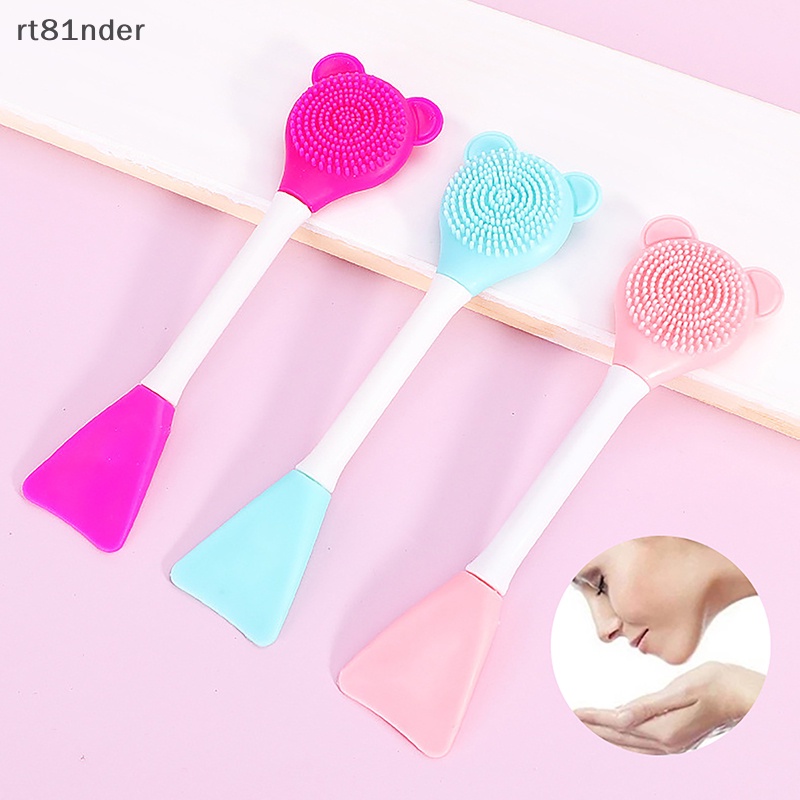 Cọ Đắp Mặt Nạ Silicone Hai Đầu Loại Bỏ Mụn Đầu Đen Có Thể Tái Sử Dụng