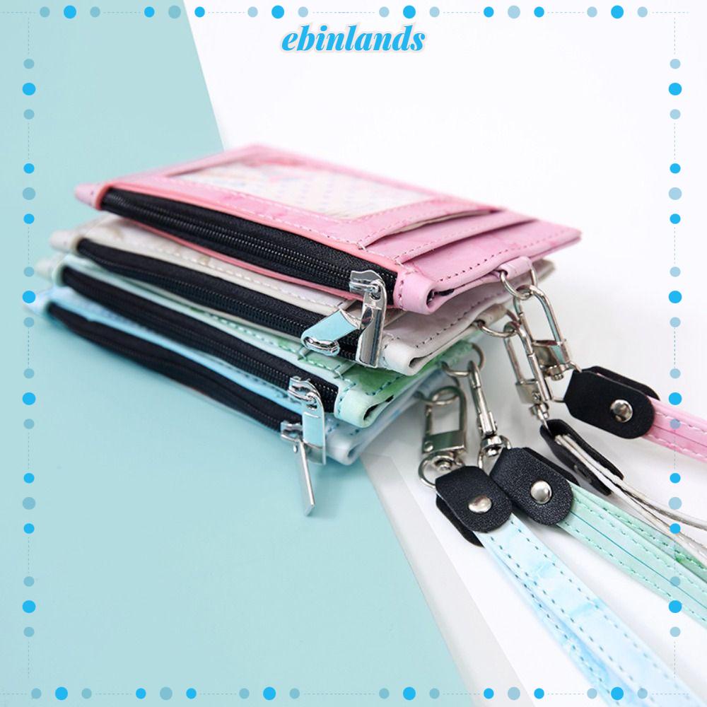 Ví Da PU Có Khóa Kéo Đựng Thẻ Và Dây Đeo Cổ Tiện Dụng Cho Văn Phòng