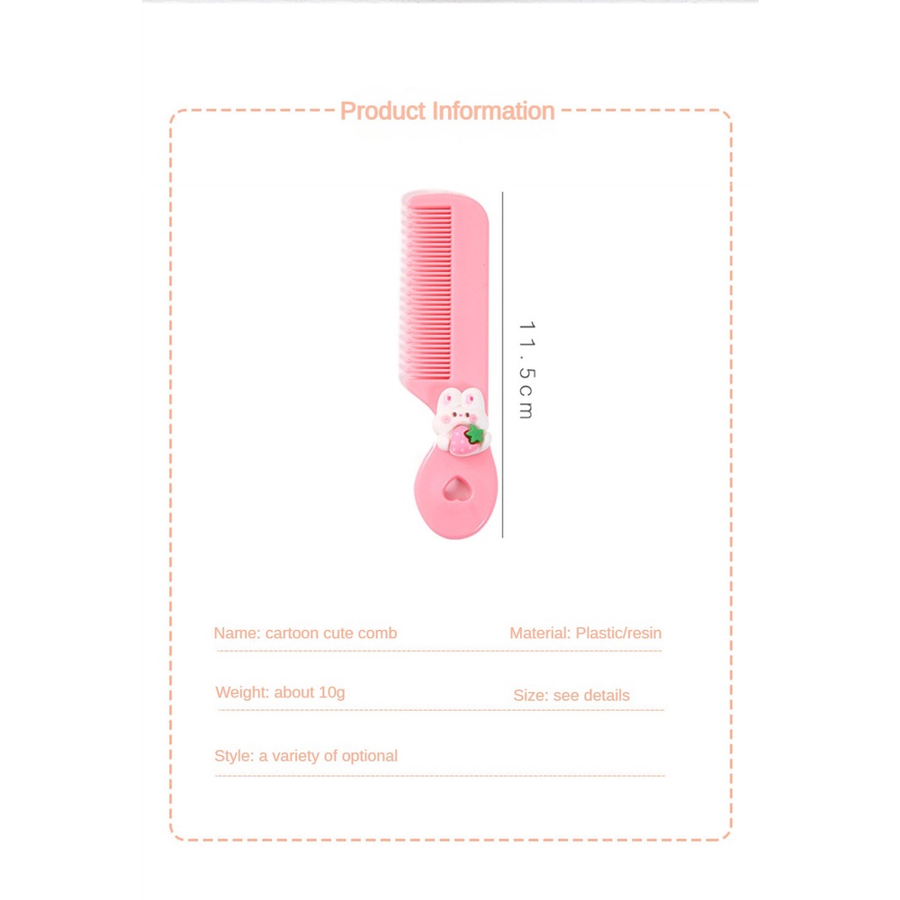 Lược Chải Tóc Mini Tạo Kiểu Thiết Kế Hình Động Vật Hoạt Hình Dễ Thương Cho Trẻ Em