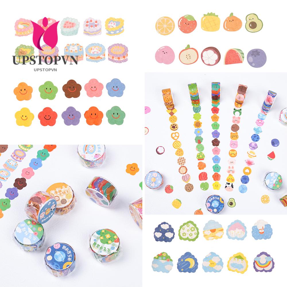 UPSTOPVN Cuộn Băng Dính Với Họa Tiết Kawaii Dùng Trang Trí Scrapbook