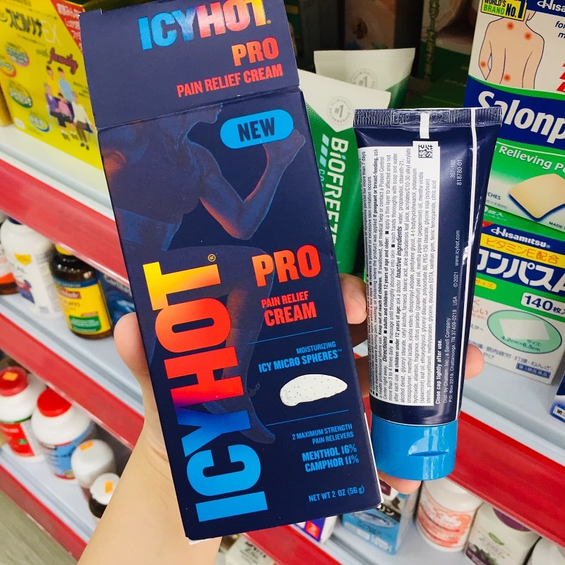 DẦU XOA BÓP ICY HOT PRO PAIN RELIEF CREAM DẠNG TUÝP - 56G