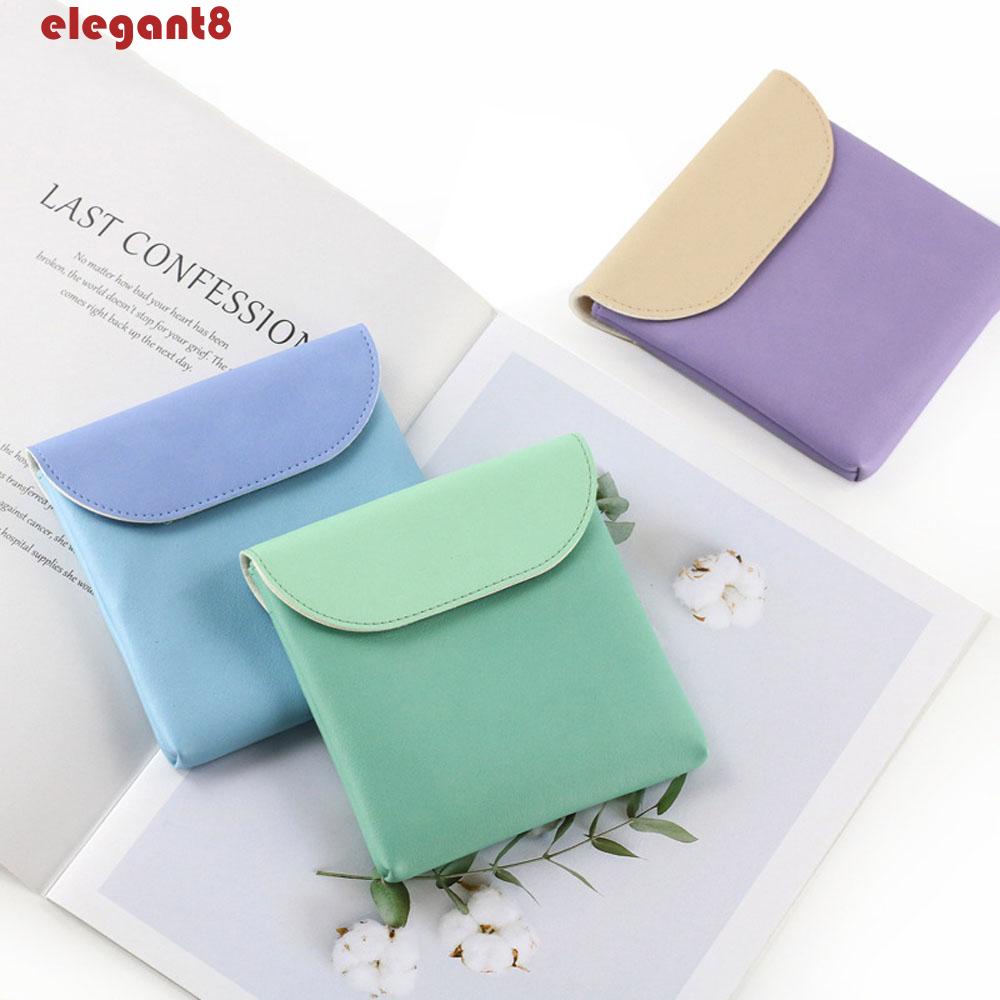 ELEGANT Túi Đựng Thẻ Băng Vệ Sinh / Chìa Khóa / Tiền Xu Màu Macaron Chất Lượng Cao Tiện Dụng Mang Theo Du Lịch
