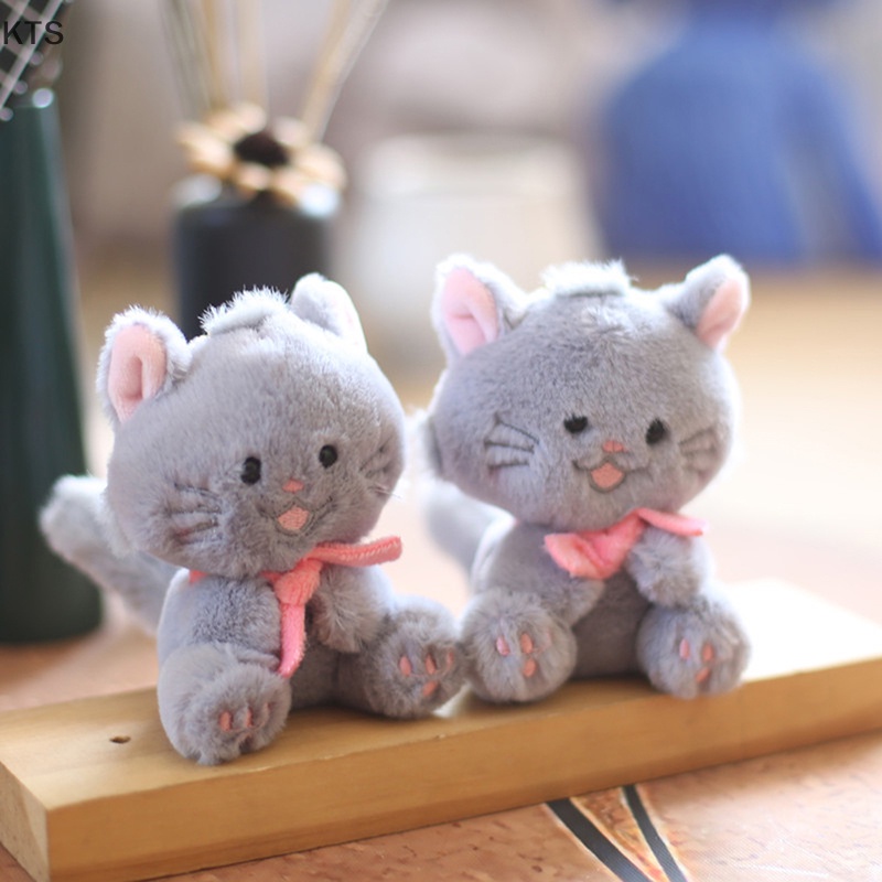 1 Móc Khóa Hình Mèo Nhồi Bông 11cm Đáng Yêu