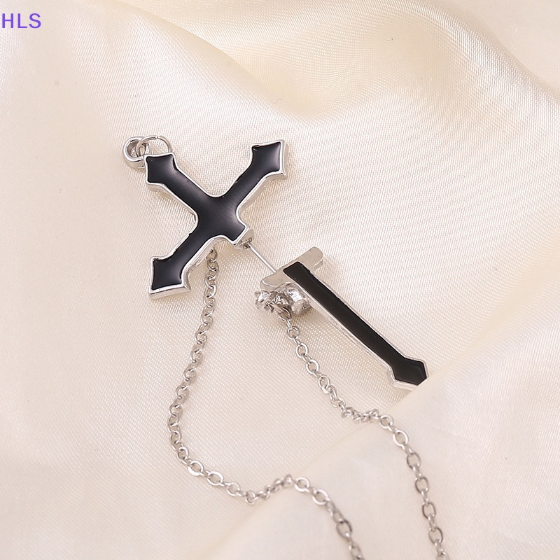 Bông Tai Hình Thánh Giá Đính Đá Pha Lê Phong Cách Gothic Thời Trang Cho Nữ