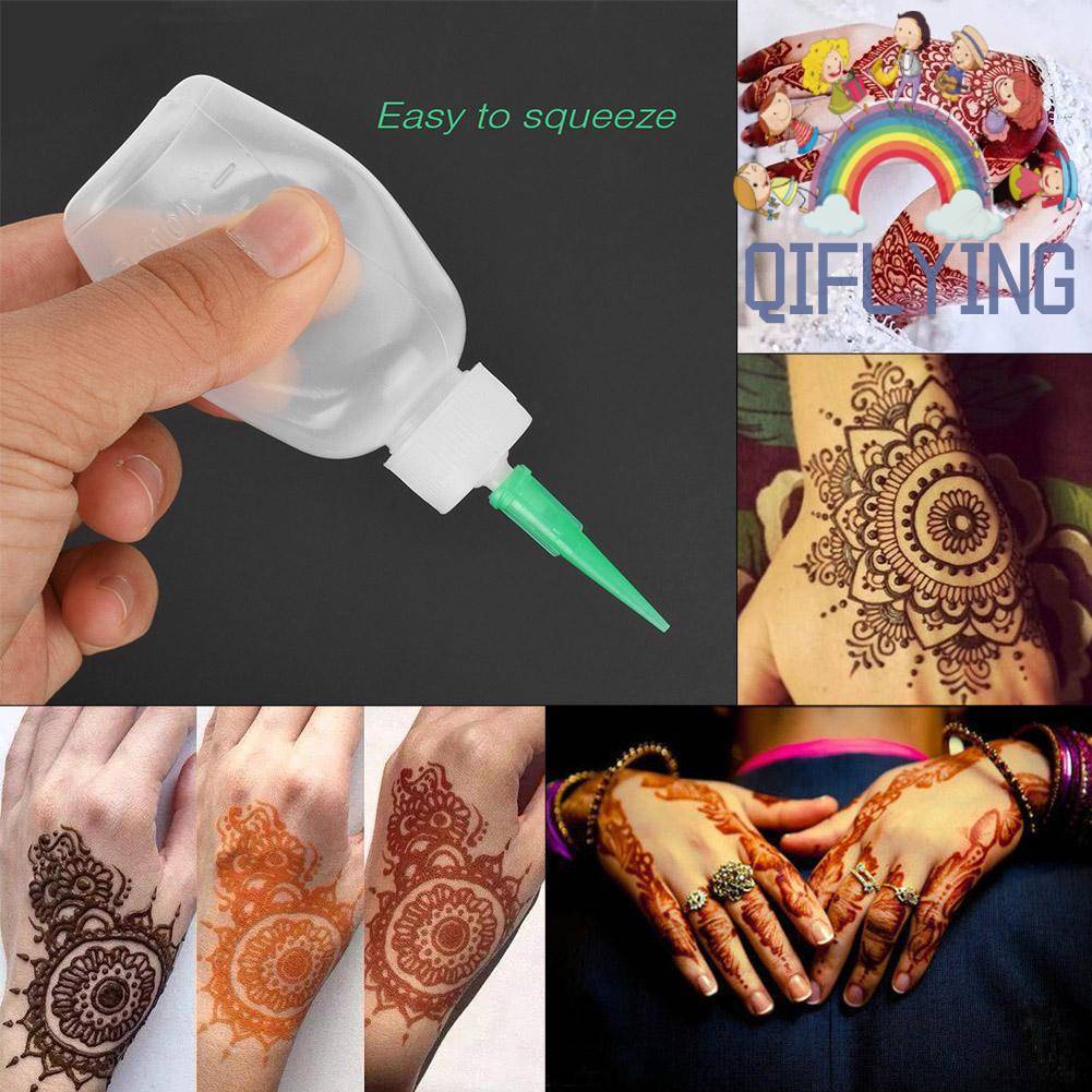 Chai Đựng Mực Xăm Henna Kèm 4 Vòi Phun