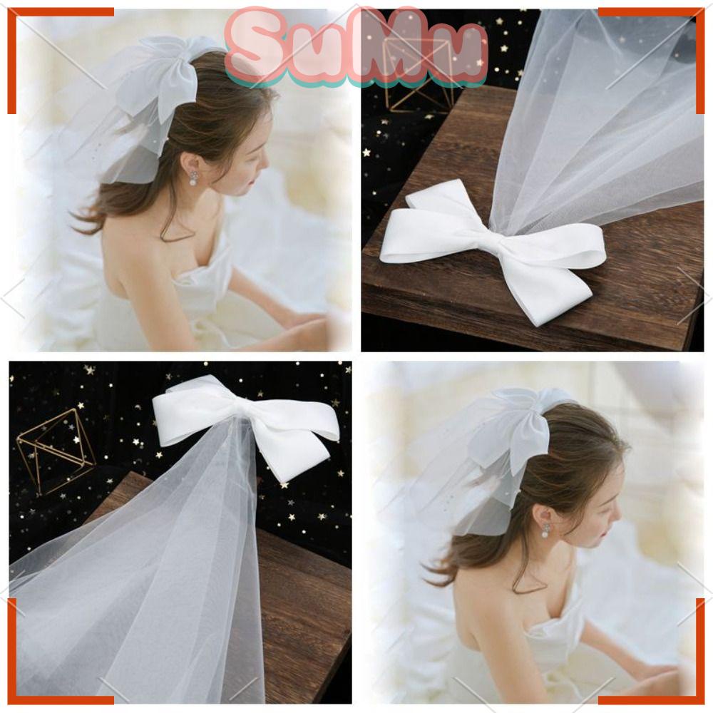 SUMU Mạng Che Mặt Cô Dâu Đính Đá Sang Trọng