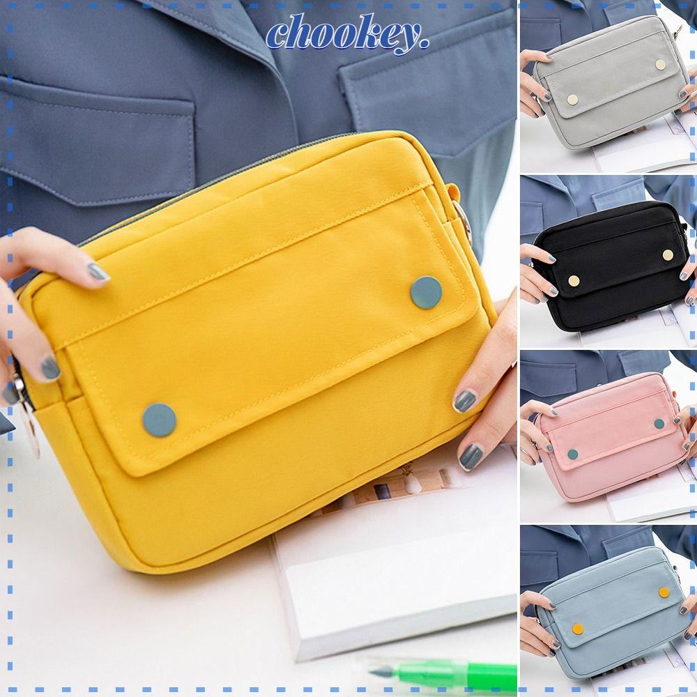 CHOOKEY Túi Đựng Bút Hai Nút Kích Cỡ Lớn Dễ Dàng Mang Đi Được