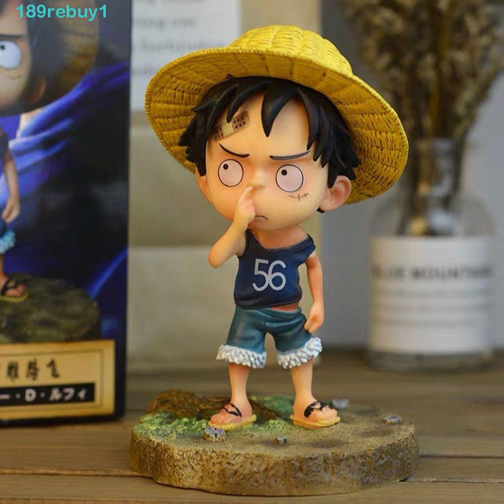 REBUY1 Mô Hình Nhân Vật Luffy Đội Mũ Rơm 15cm Trang Trí