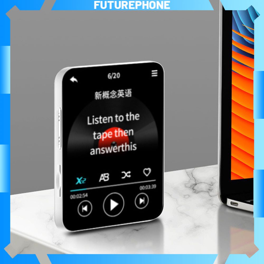 Máy nghe nhạc MP4 mini tương thích với Bluetooth Màn hình cảm ứng Máy nghe nhạc Walkman Đọc sách điện tử Loa tích hợp với Sách điện tử/Đài Fm/Ghi âm trong tương lai