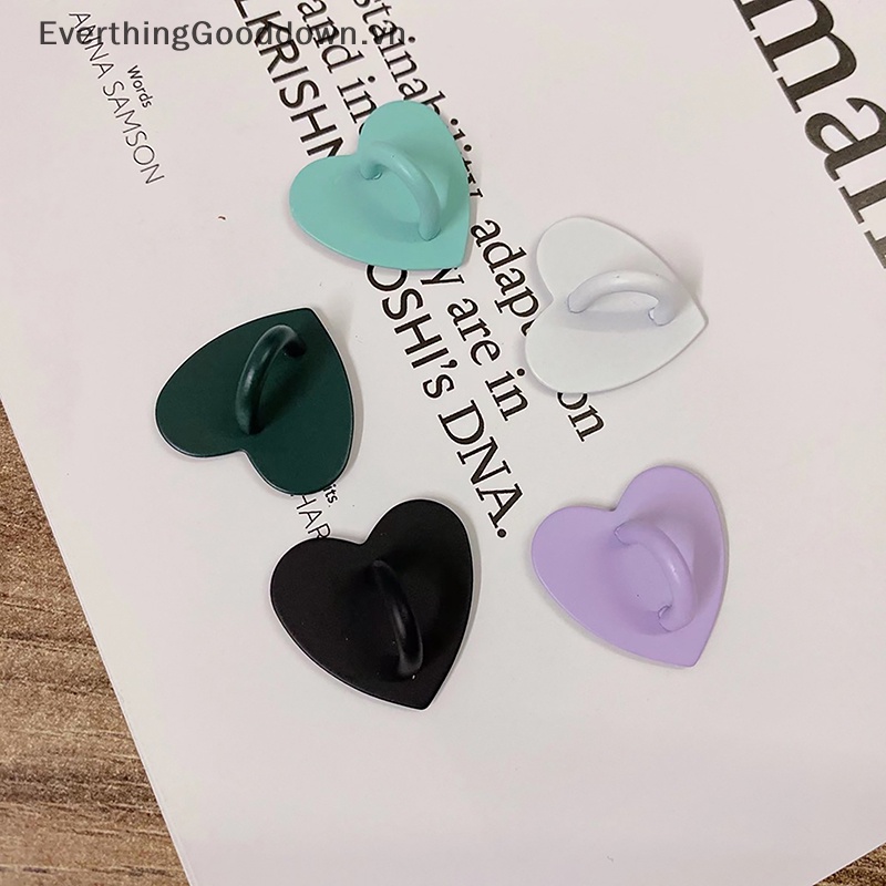 Everthinggooddown 1 Nút Kim Loại Trơn Hình Trái Tim Trang Sức / Túi Xách / Điện Thoại diy vn