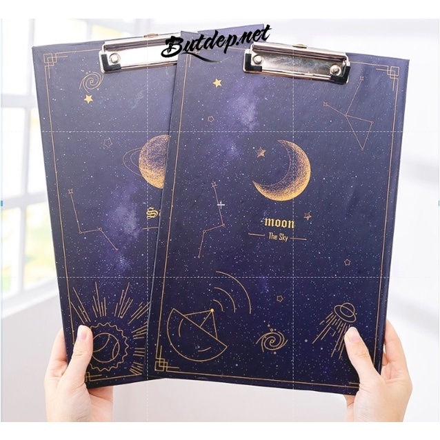 Bìa kẹp tài liệu tài liệu phi hành gia,cô gái dễ thương File trình ký kẹp giấy khổ A4 cute Butdep.net