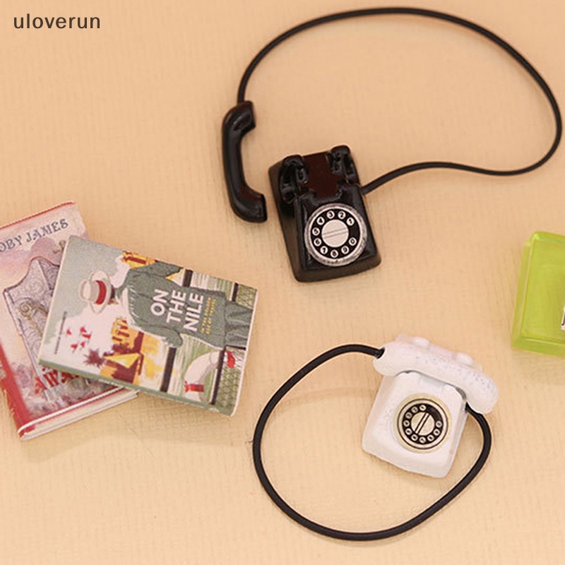 Điện Thoại Bàn Đồ Chơi Mini Phong Cách Retro Cho Nhà Búp Bê