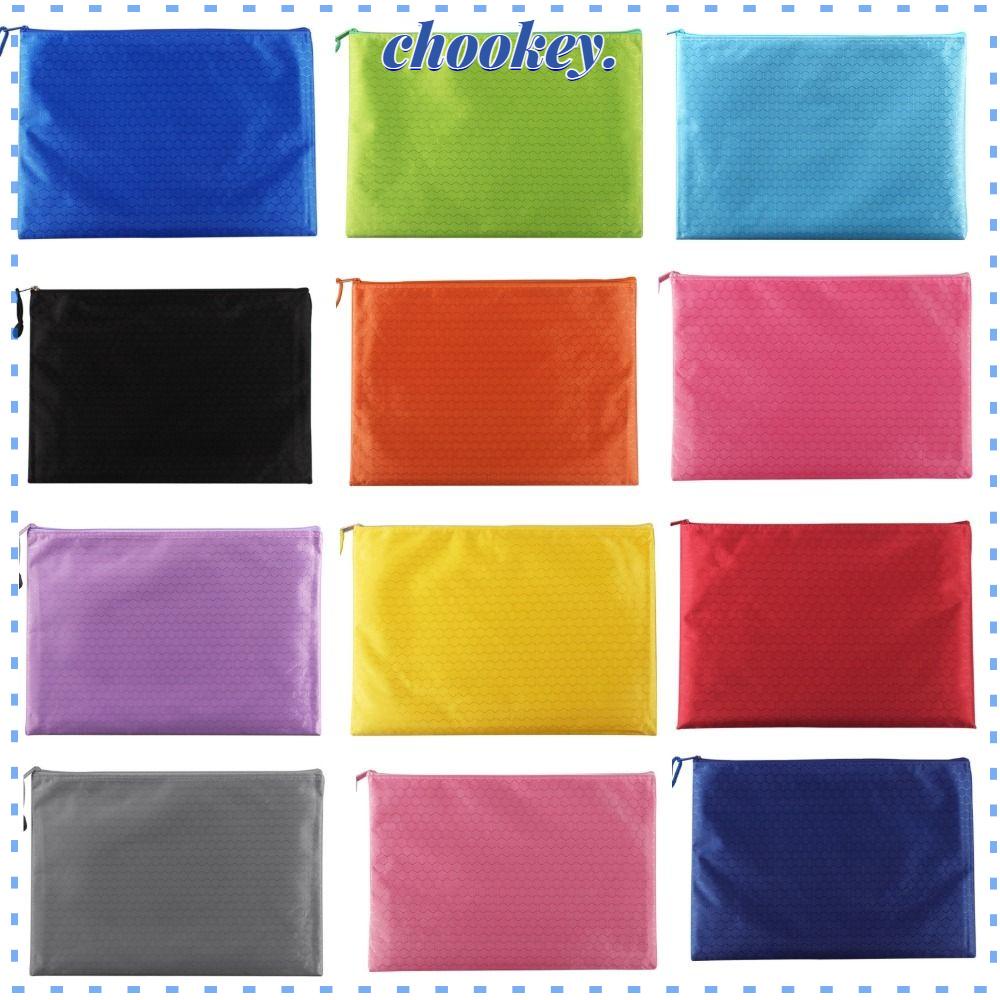 CHOOKEY Túi Đựng Bút Bằng Vải Canvas Dày Dặn Chống Thấm Nước Có Khóa Kéo Tiện Dụng Cho Học Sinh