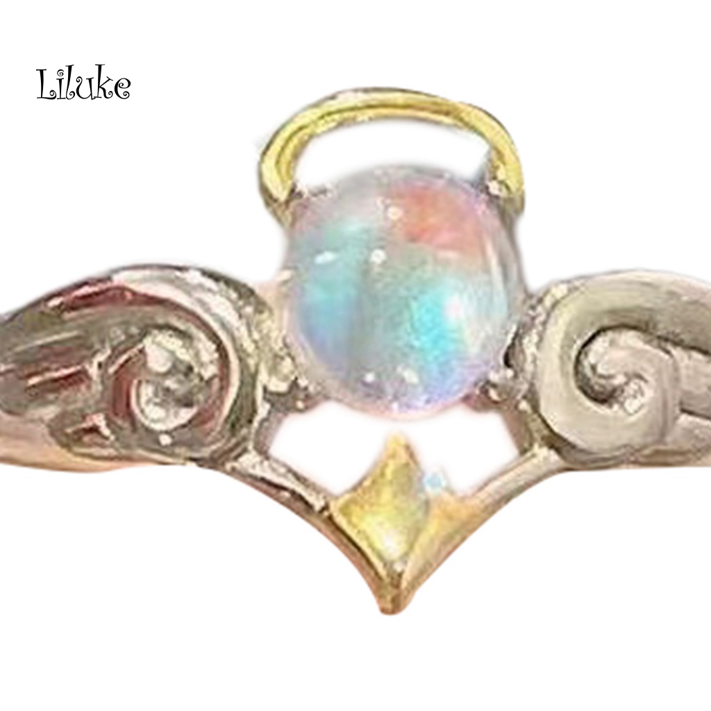 Nhẫn Cặp Đính Đá Mặt Trăng Giả Độc Đáo Thời Trang