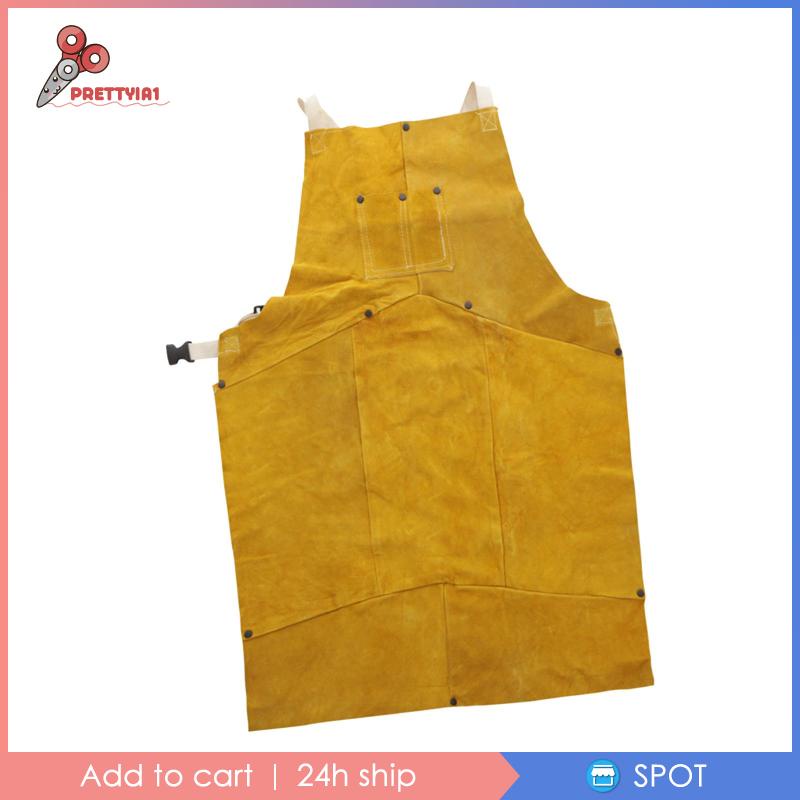 Tạp Dề Bằng Da Bò Thoáng Khí Chuyên Dụng Cho Thợ Hàn / Nướng BBQ