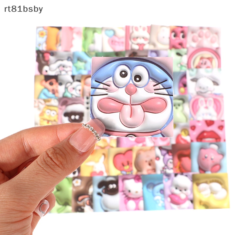 Set 100 Sticker Họa Tiết Kuromi My Melody 3D Dễ Thương Trang Trí Laptop