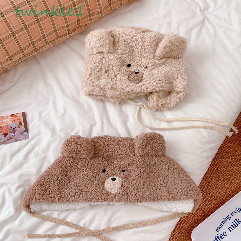 TWINKLE Mũ Len Lông Cừu Đính Tai Thỏ Dễ Thương Cho Nữ