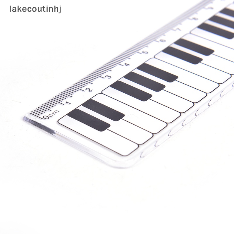 Thước Nhựa Đo Phím Đàn Piano 15cm 6in Màu Trắng Đen
