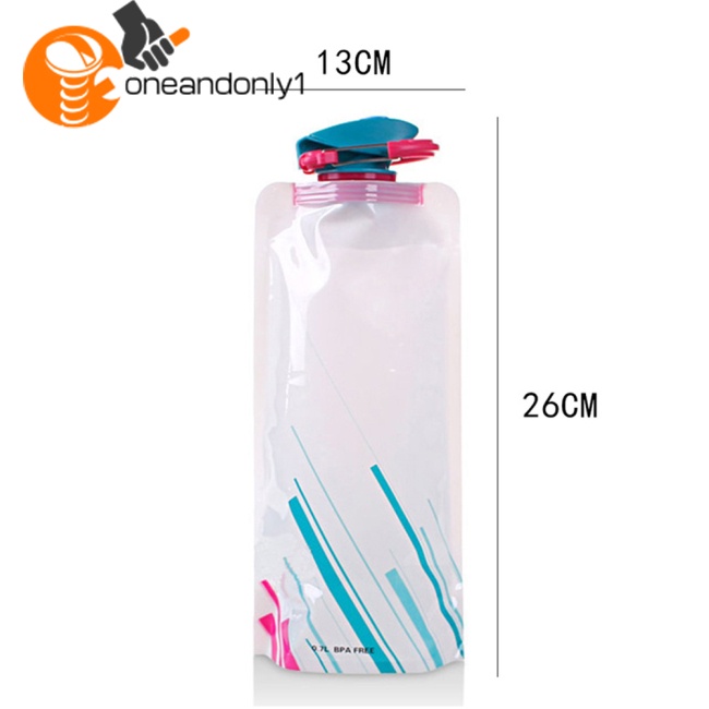 Bình Nước Thể Thao 700ml Chống Thấm Nước Có Thể Gấp Gọn Tiện Dụng