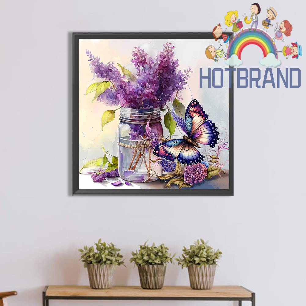 Tranh Đính Đá Kim Cương Toàn Bộ 5D DIY Hình Vẽ Bướm