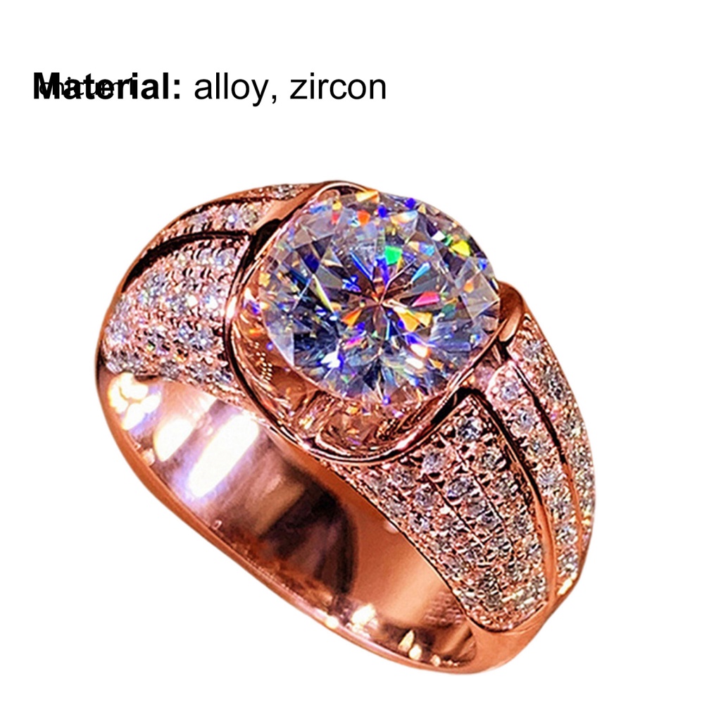 Nhẫn Hợp Kim Đính Đá Zircon Kiểu Dáng Đơn Giản Cho Nữ