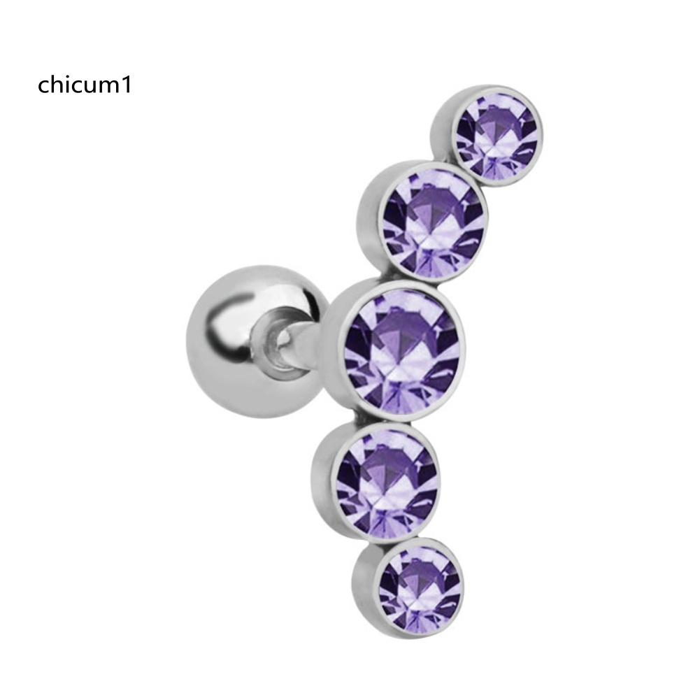 1 Khuyên Vành Tai Đính Đá Thời Trang Dành Cho Nữ