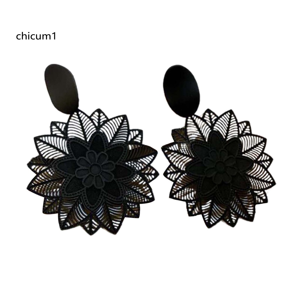 1 Đôi Bông Tai Hình Hoa Rỗng Kiểu Vintage Cho Nữ