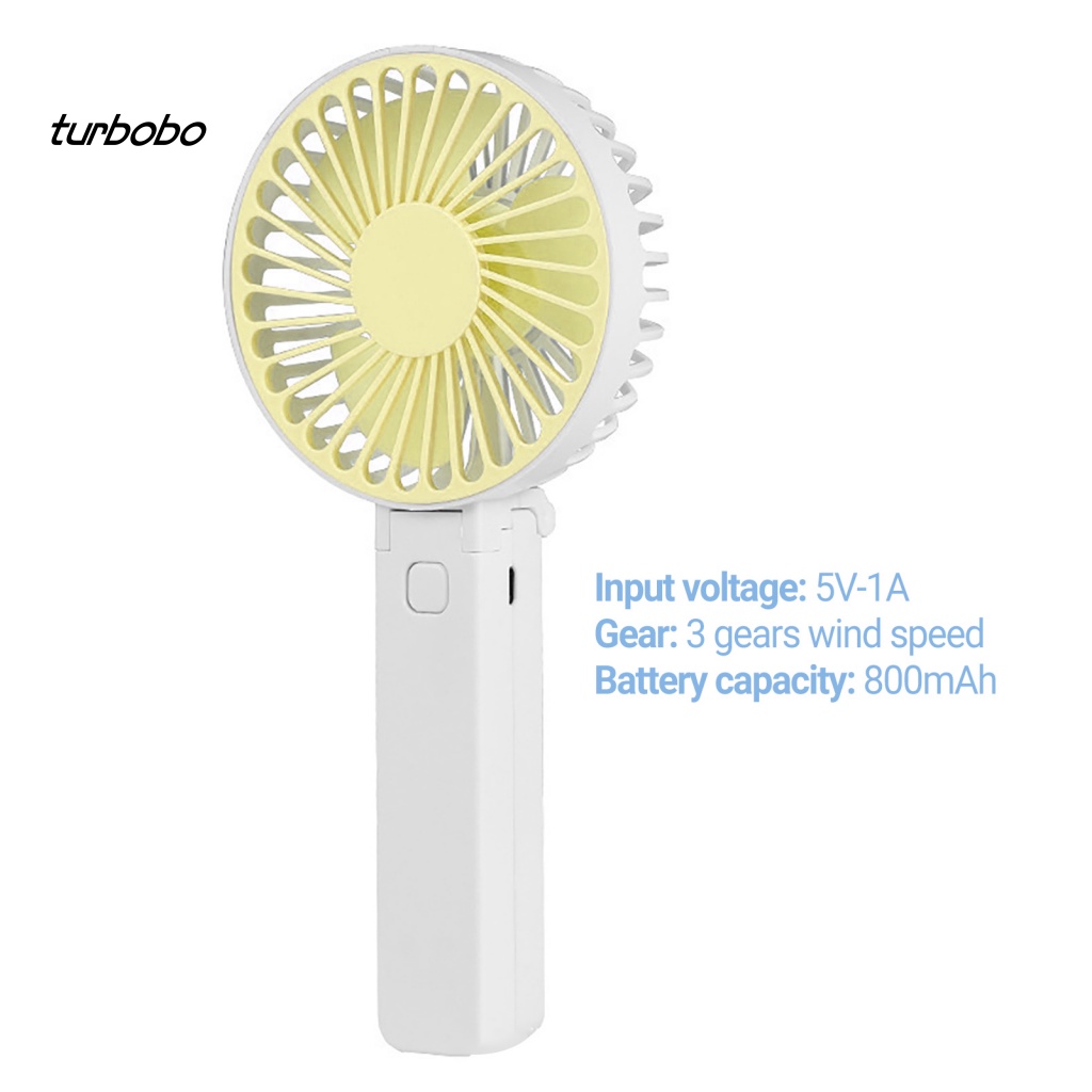 Quạt Mini 3 Bánh Răng Cầm Tay Có Thể Gập Lại Sạc USB