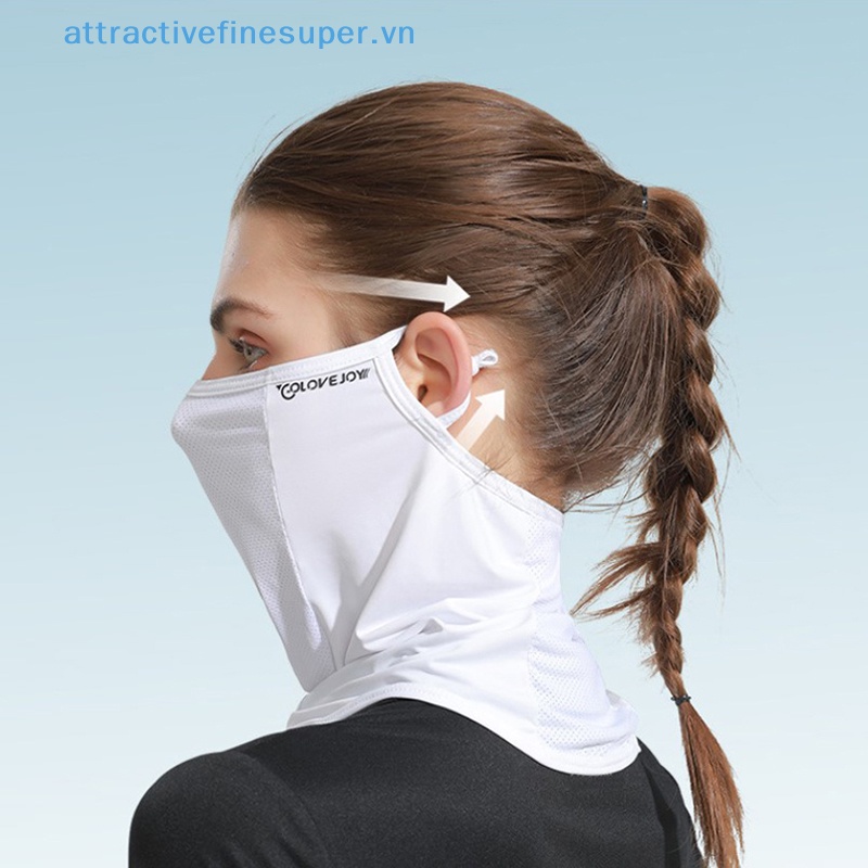 Afs Khăn Choàng Cổ Kiêm Khẩu Trang Lụa Lạnh Chống Tia UV Thoáng Khí Nhanh Khô Thời Trang Mùa Hè Cho Nữ