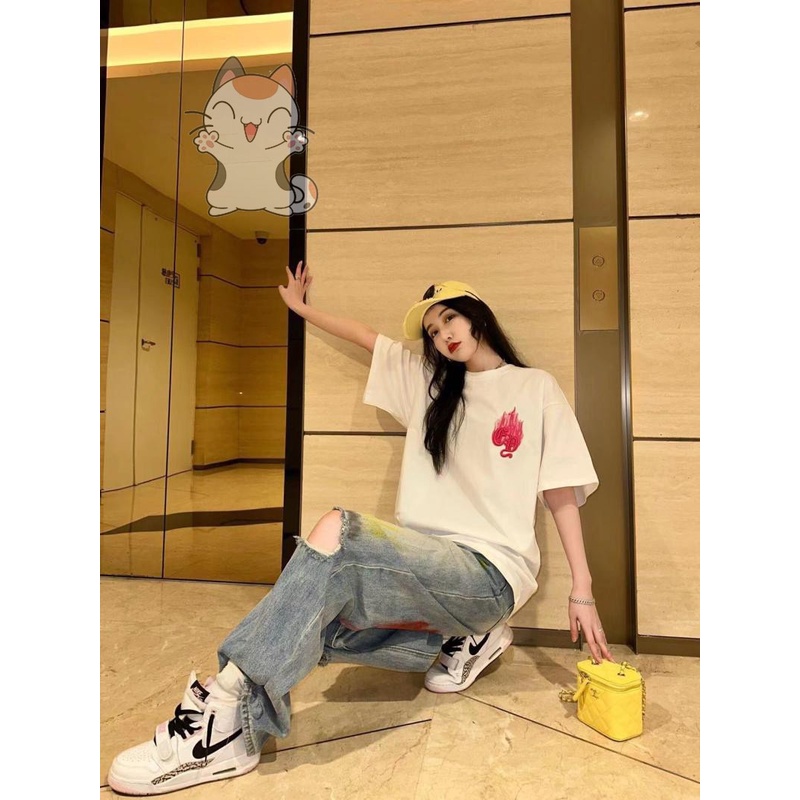 Áo Thun Tay Ngắn Họa Tiết Thêu Thời Trang Xu Hướng Tru6E