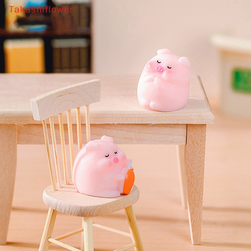 Mô Hình Chú Heo Bằng Resin Dễ Thương Trang Trí Tiểu Cảnh
