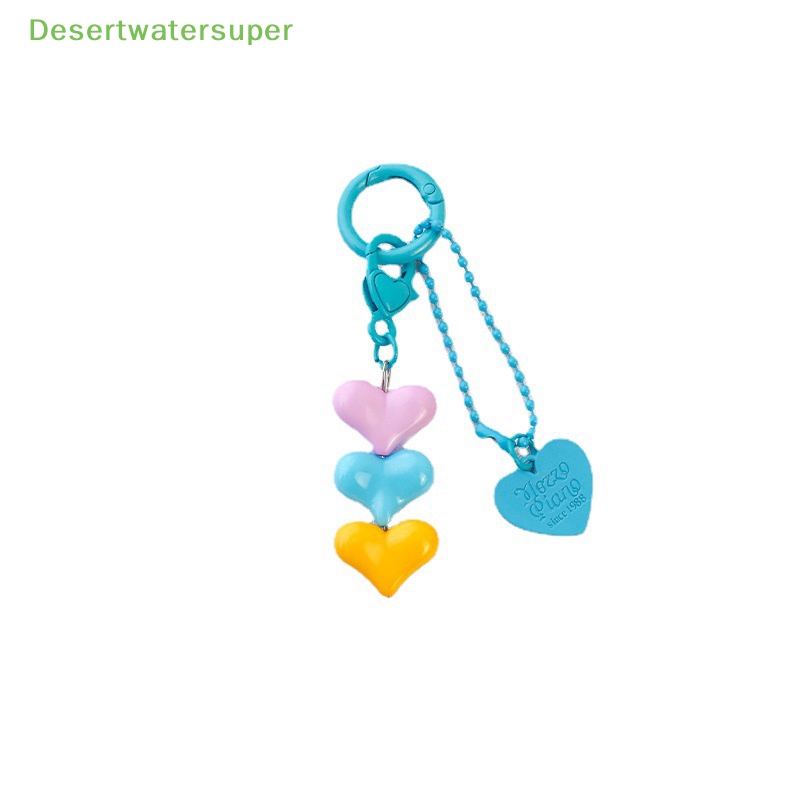 Móc Khóa Hình Trái Tim Màu Macaron Dễ Thương