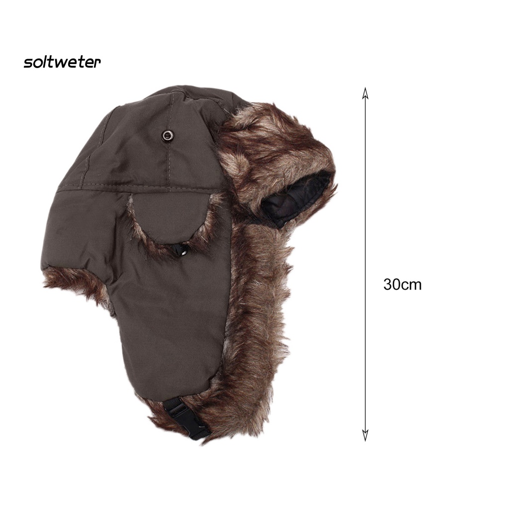 Mũ Lông Giả Unisex Chống Gió Có Thể Điều Chỉnh Cho Hoạt Động Ngoài Trời Mùa Đông