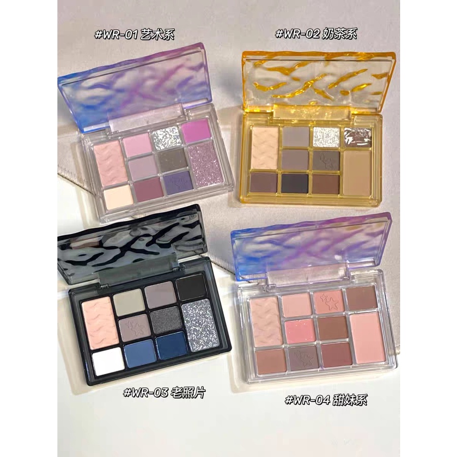 Bảng Phấn Mắt SHEDELLA Mười Màu Lì Sáng Đất Cho Học Sinh