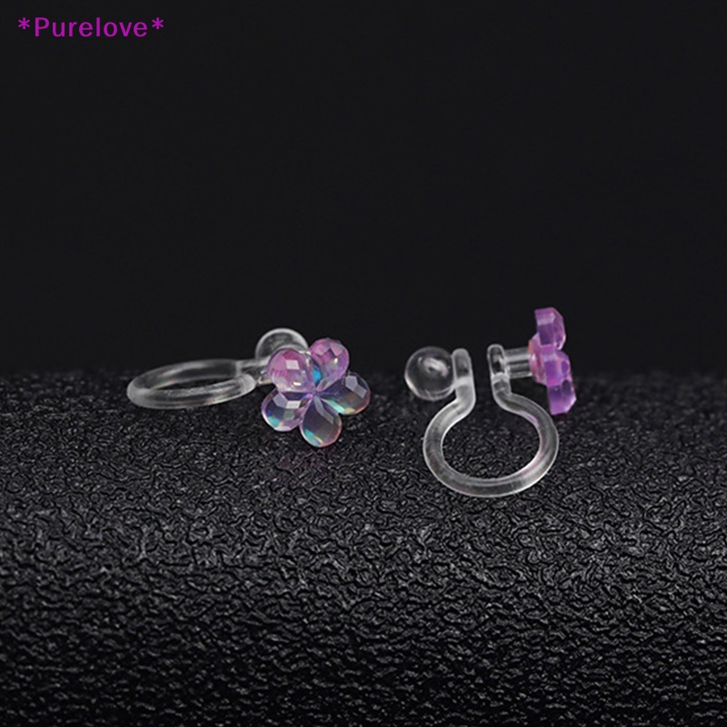 1 Đôi Bông Tai Hình Hoa Bằng Nhựa Resin Màu Kẹo Xinh Xắn Cho Nữ Mới