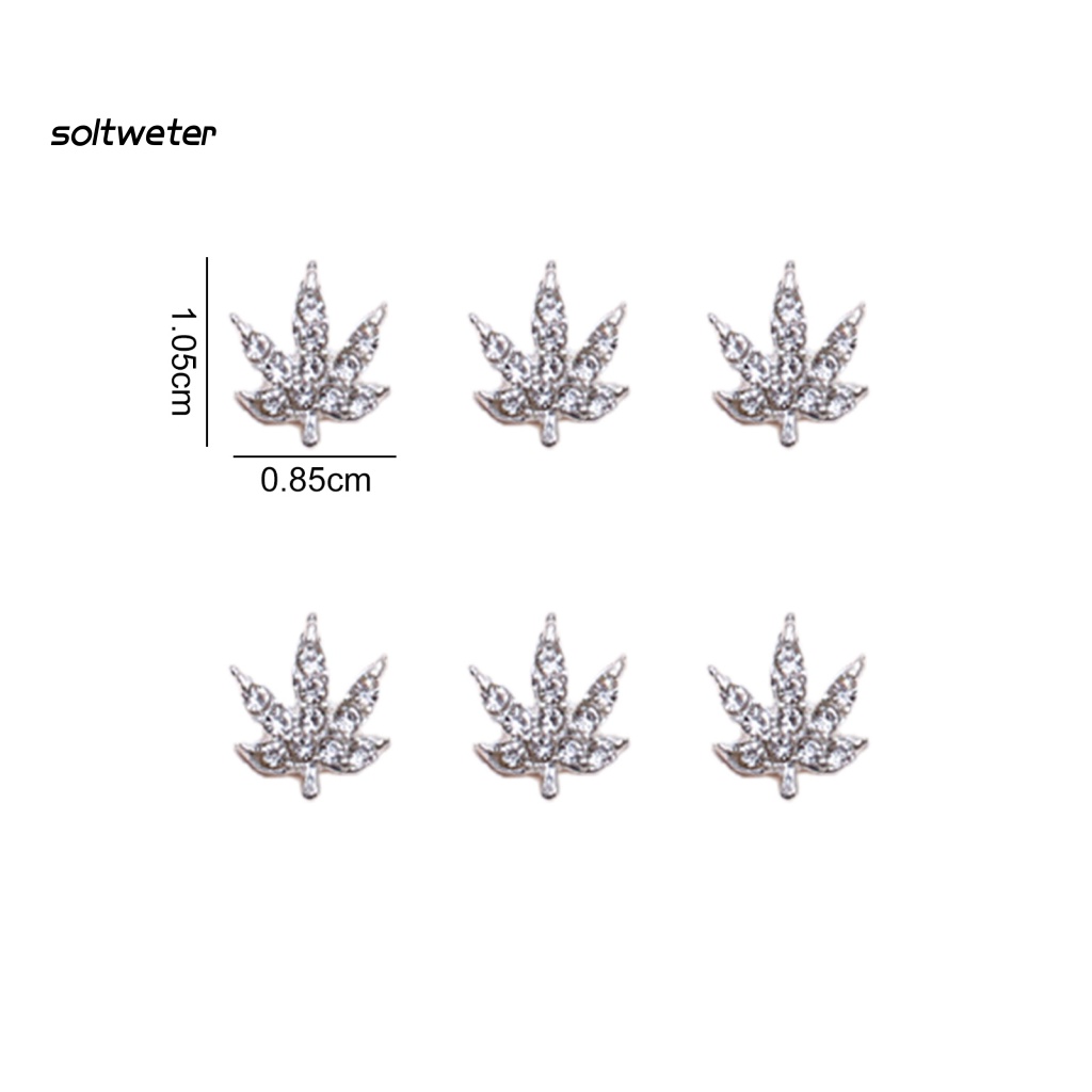 Bộ 10 Miếng Dán Trang Trí Móng Tay Hình Lá Phong DIY