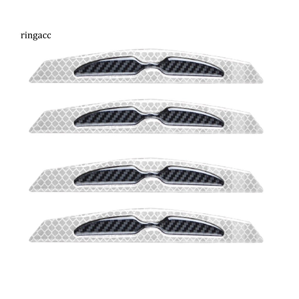 Bộ 4 Dải Dán Bảo Vệ Cạnh Cửa Xe Hơi Phản Quang Chống Va Chạm