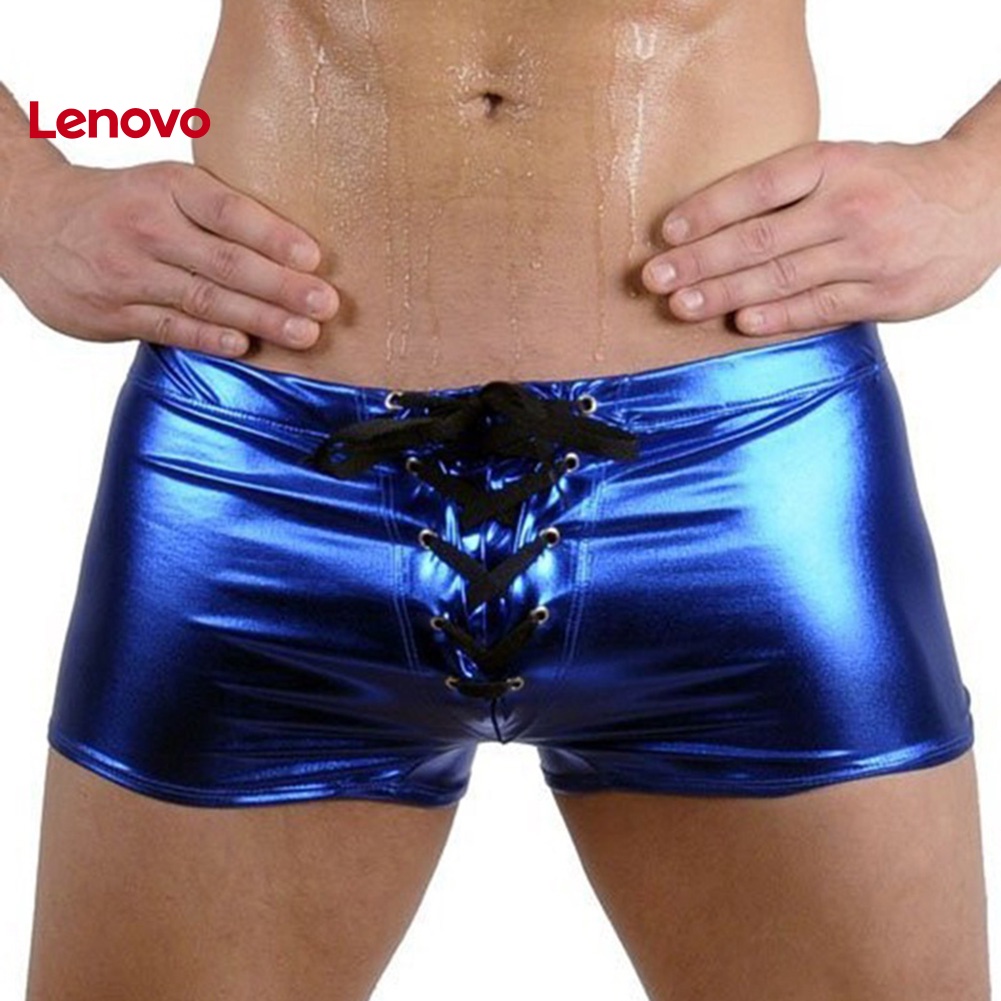 Quần Lót Boxer Da Bóng Cột Dây Họa Tiết Hoa Hướng Dương Thời Trang Cho Nam