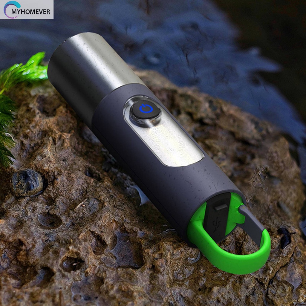 Móc Khóa Đèn Pin Mini 4 Chế Độ 1200mAh Chống Nước Kèm Chụp Đèn
