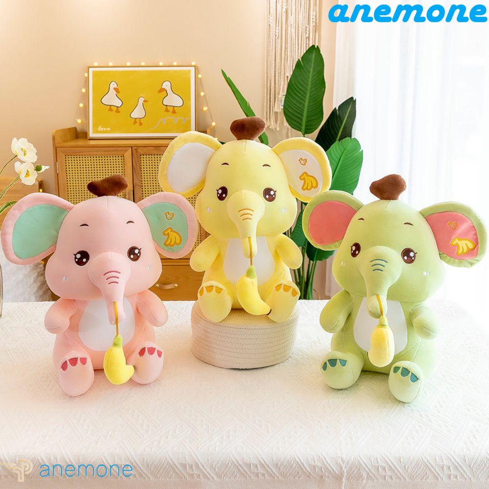 ANEMONE Đồ chơi nhồi bông Hình Chú Voi Dễ Thương Trang Trí Nội Thất