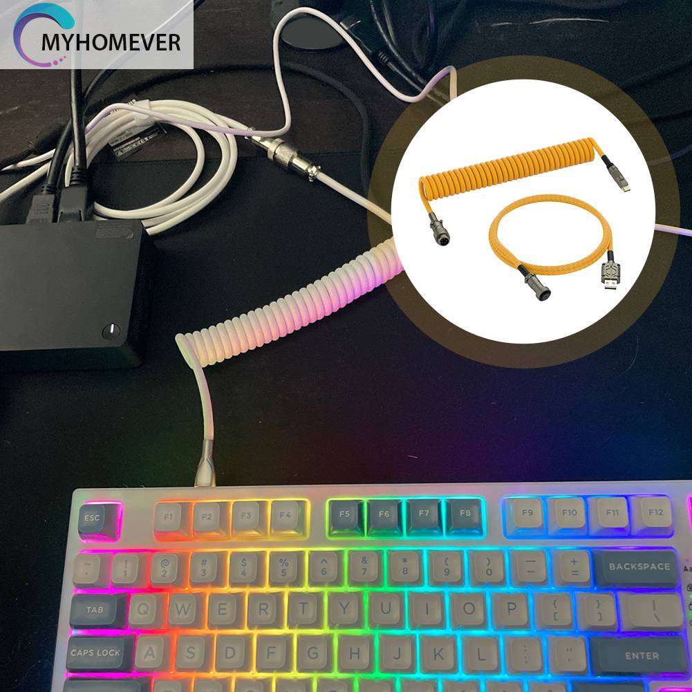 Dây Lò Xo Nối Dài 1.5m Chuyển Đổi Type C Sang USB