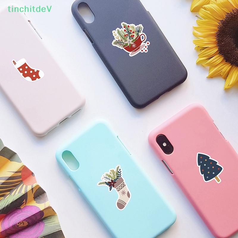 [TinchitdeV] Set 50 Miếng Dán Hoạt Hình Giáng Sinh Trang Trí Tủ Lạnh / Laptop / Điện Thoại / Hành Lý DIY