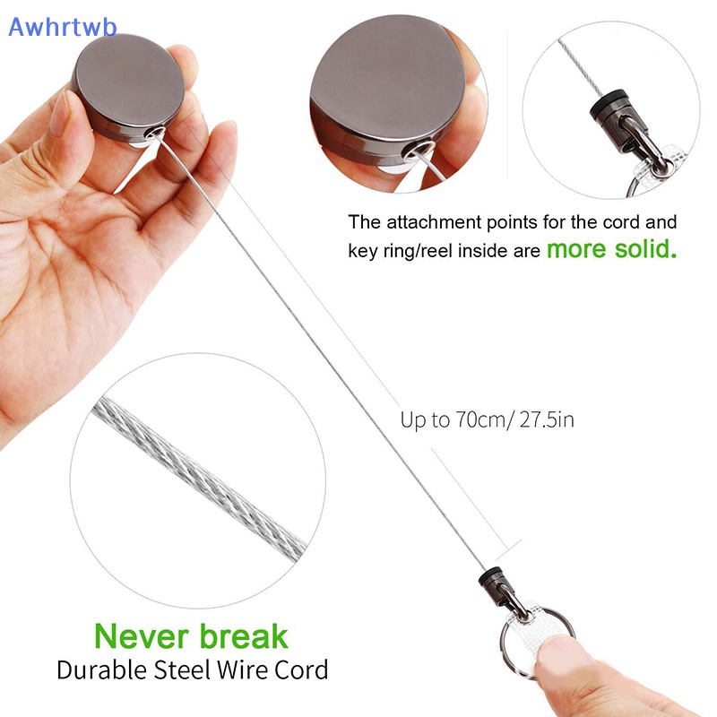 Dây Móc Chìa Khóa Bằng Kim Loại Có Thể Thu Gọn Tiện Dụng Mới
