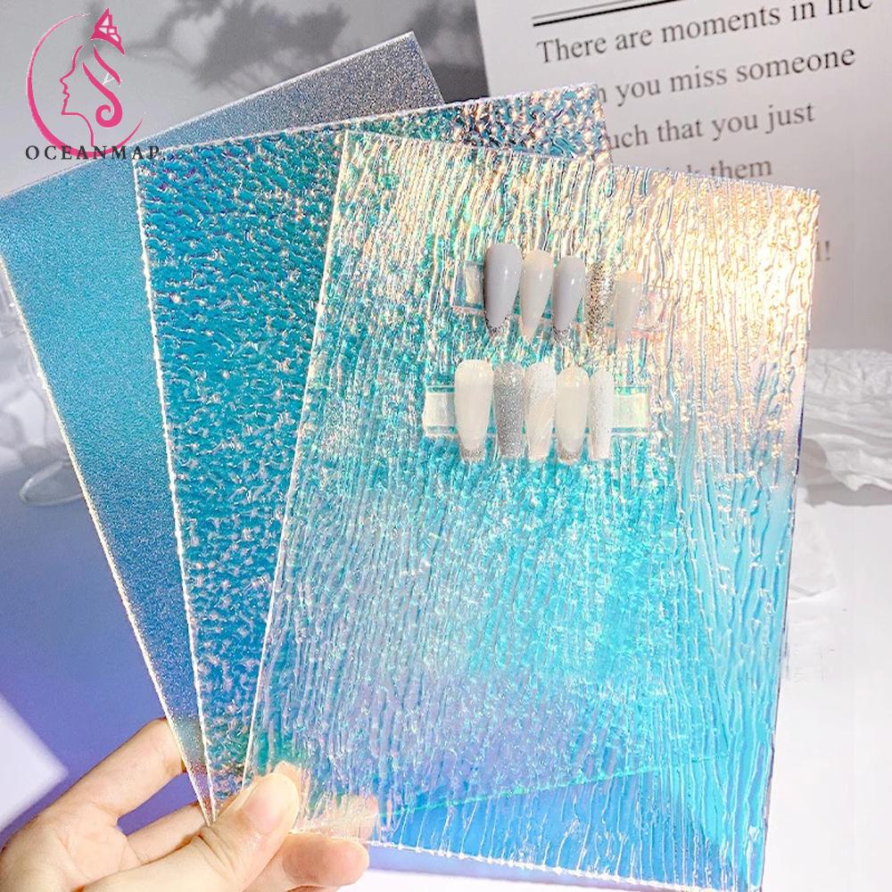 OCEANMAP Bảng Acrylic Trong Suốt Trưng Bày Móng Tay Giả Cho Nữ