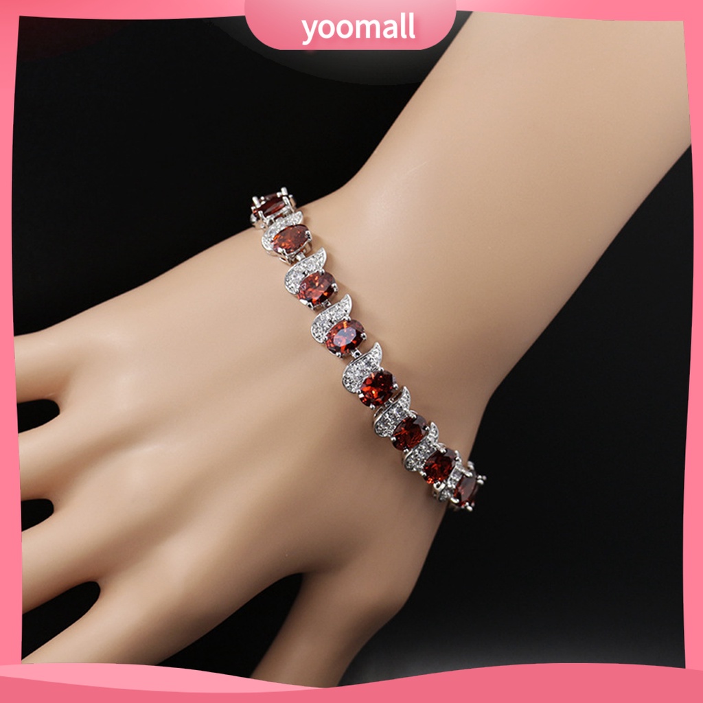 Vòng Đeo Tay Đính Đá Xanh Dương Duyên Dáng Thời Trang Cho Nữ