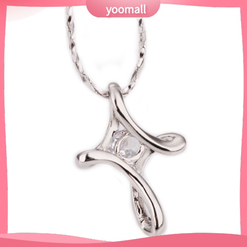 Vòng cổ Mặt Chữ Thập Đính Đá Lấp Lánh Thanh Lịch Cho Cô Dâu