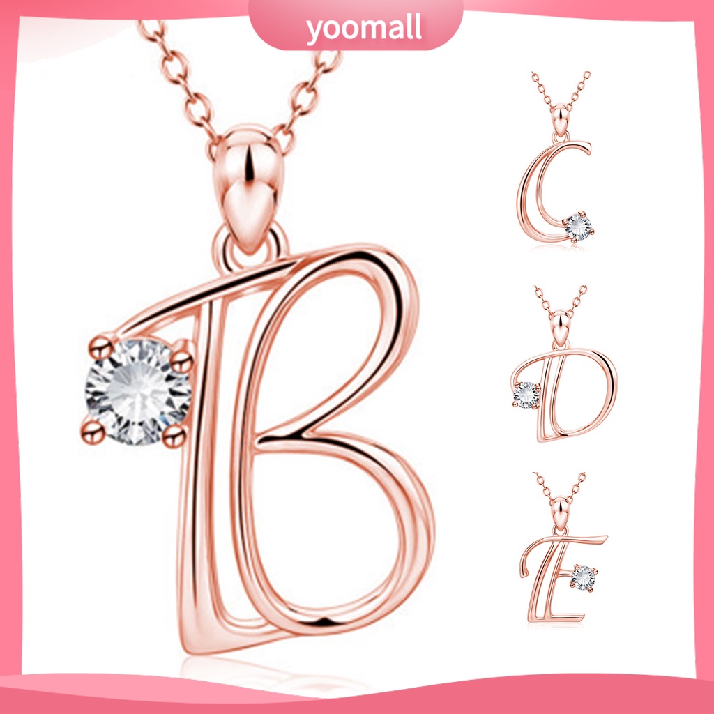 Vòng cổ Mặt 26 Chữ Cái Đính Đá Zircon Thời Trang